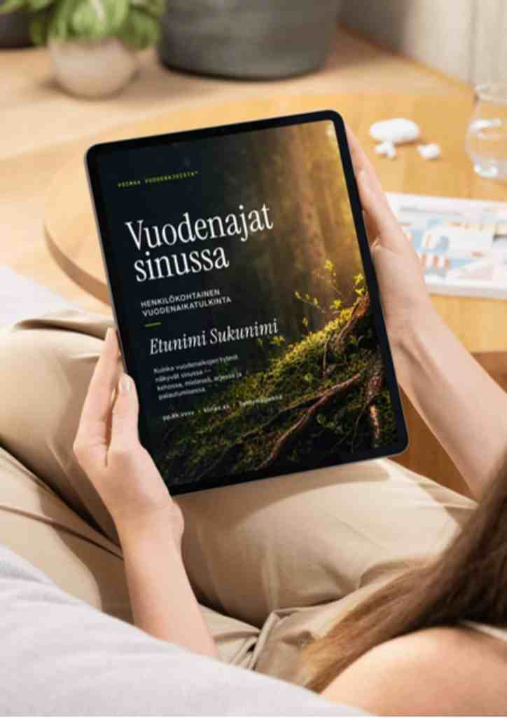 Vuodenajat sinussa – henkilökohtainen vuodenaikatulkinta tabletilla.
